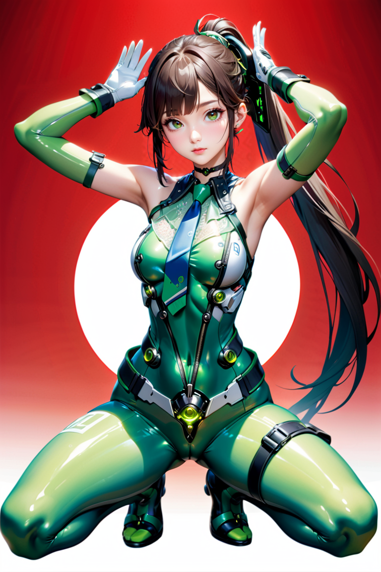 22228-3577502397-1girl,solo,full body,ruanyi0530,ruanyi0530,android,bare shoulders,belt,black choker,bodysuit,mechanical parts,zipper,green neckt.png